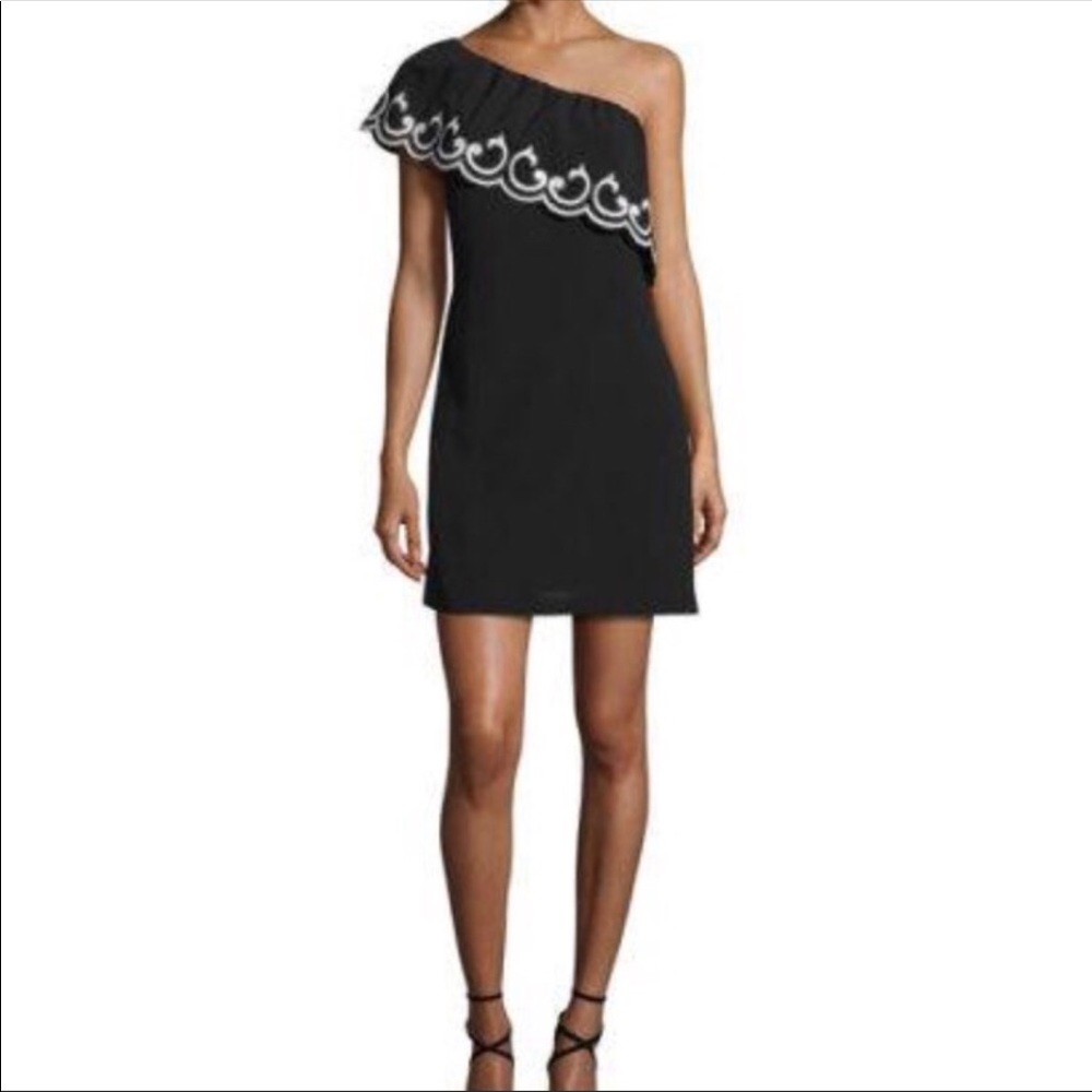 Ramy Brook one shoulder black dress (L)